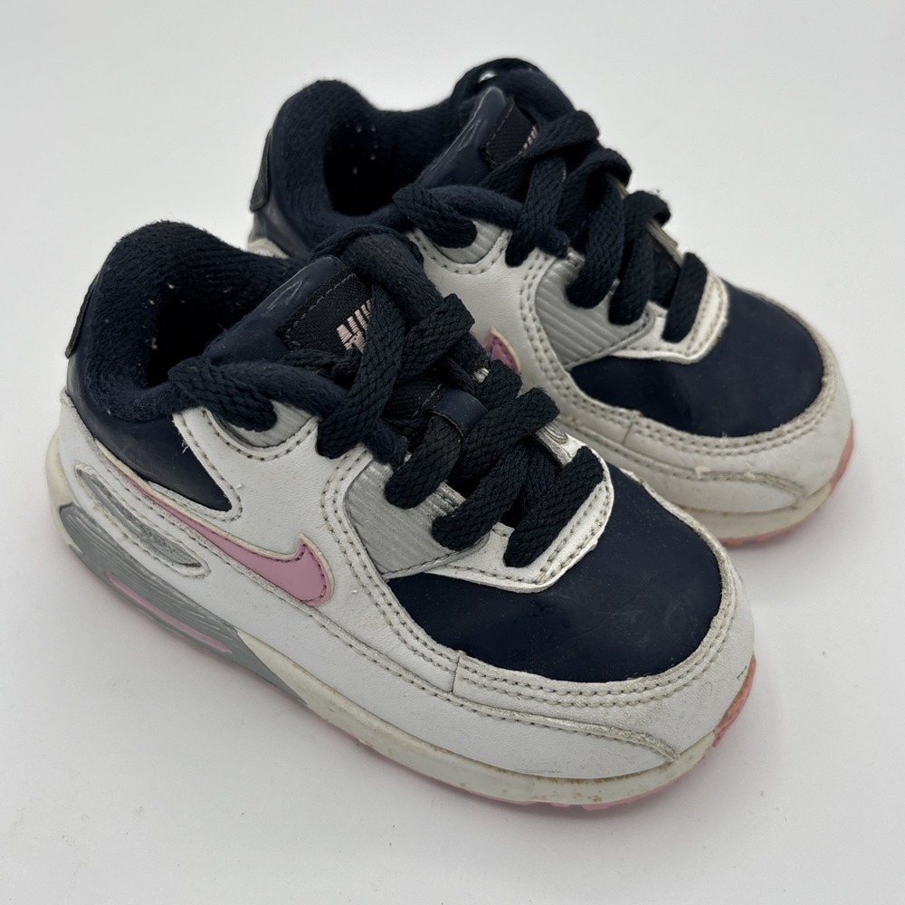 Nike Air Max 90 Triple Navy Pink  Toddler‎ Sneakers 6c